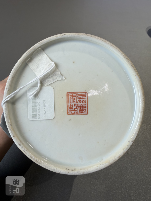 清嘉庆 粉彩鱼化龙图茶壶杯碟十三件 - 图8